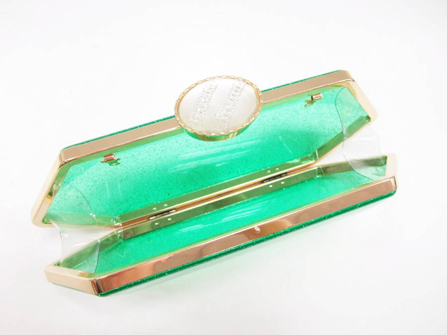candy color green transparent clear acrylic clutch bag supplier | Yuenjoy Bag